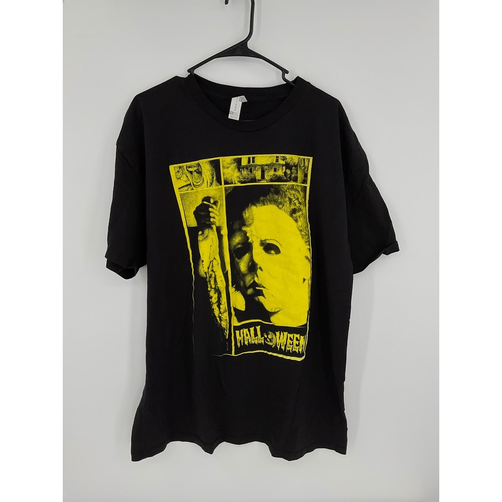 Halloween Michael Myers Movie Poster Graphic Black T Shirt Men's